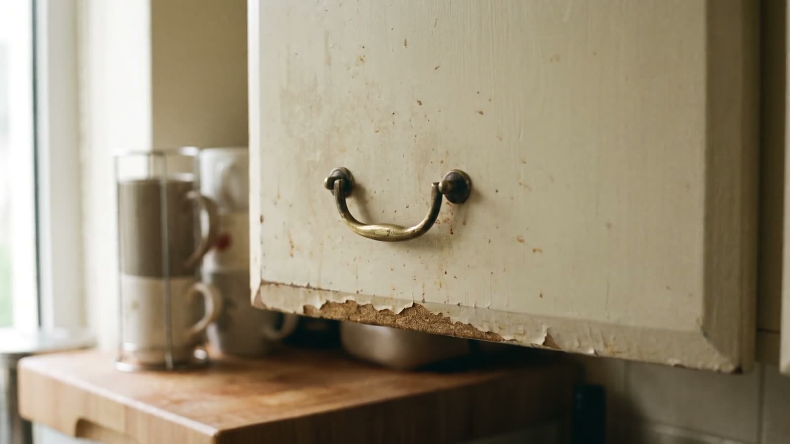 Sage green kitchen resprayed by Dublin Kitchen Respray