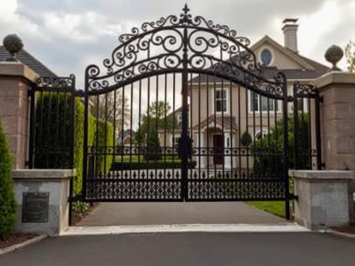 Estate Driveway Gates, Foxrock, steel fabrication project in Foxrock, Dublin 18 by Churchtown Steel Engineering Dublin